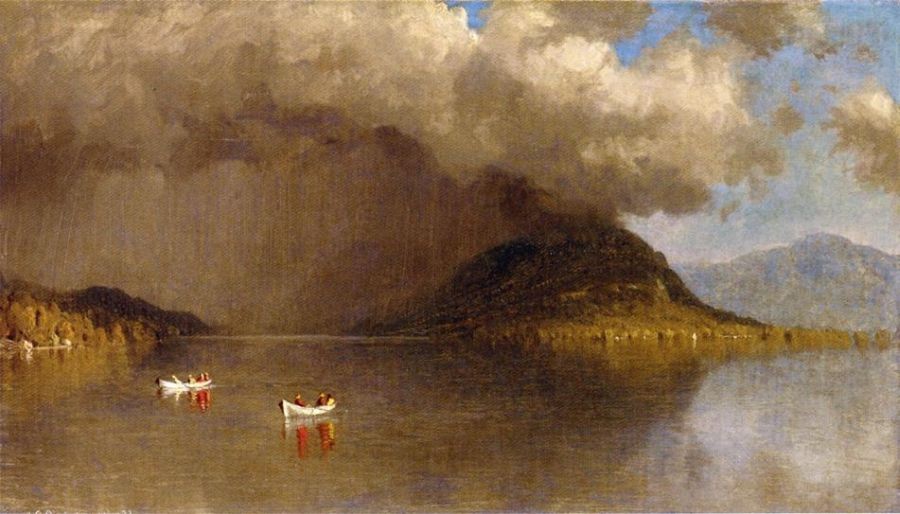 Sanford Robinson Gifford Coming Rain on Lake George, A Sketch